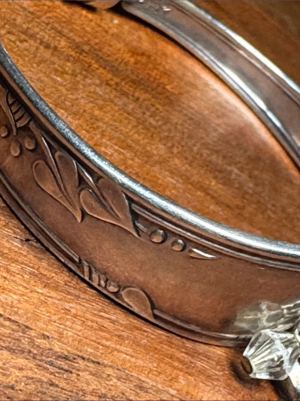 Oneida silver plate flatware magnetized spoon bracelet, custom made piece